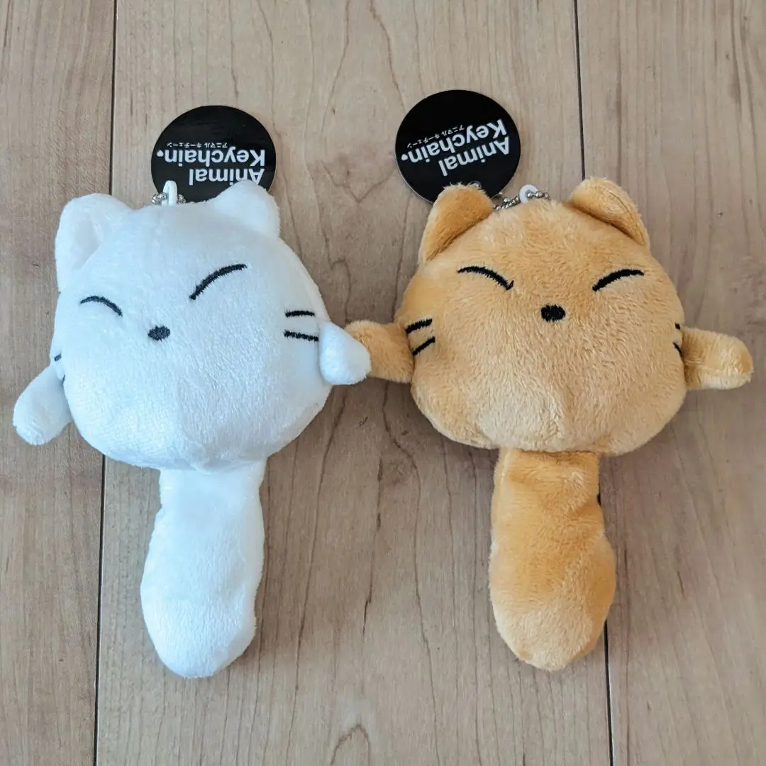 アニマルキーチェーン　ぬいぐるみ　マスコット　ひろくん　キツネ？　ネコ？　３色 アニマルキーチェーン ぬいぐるみ マスコット ひろくん キツネ
