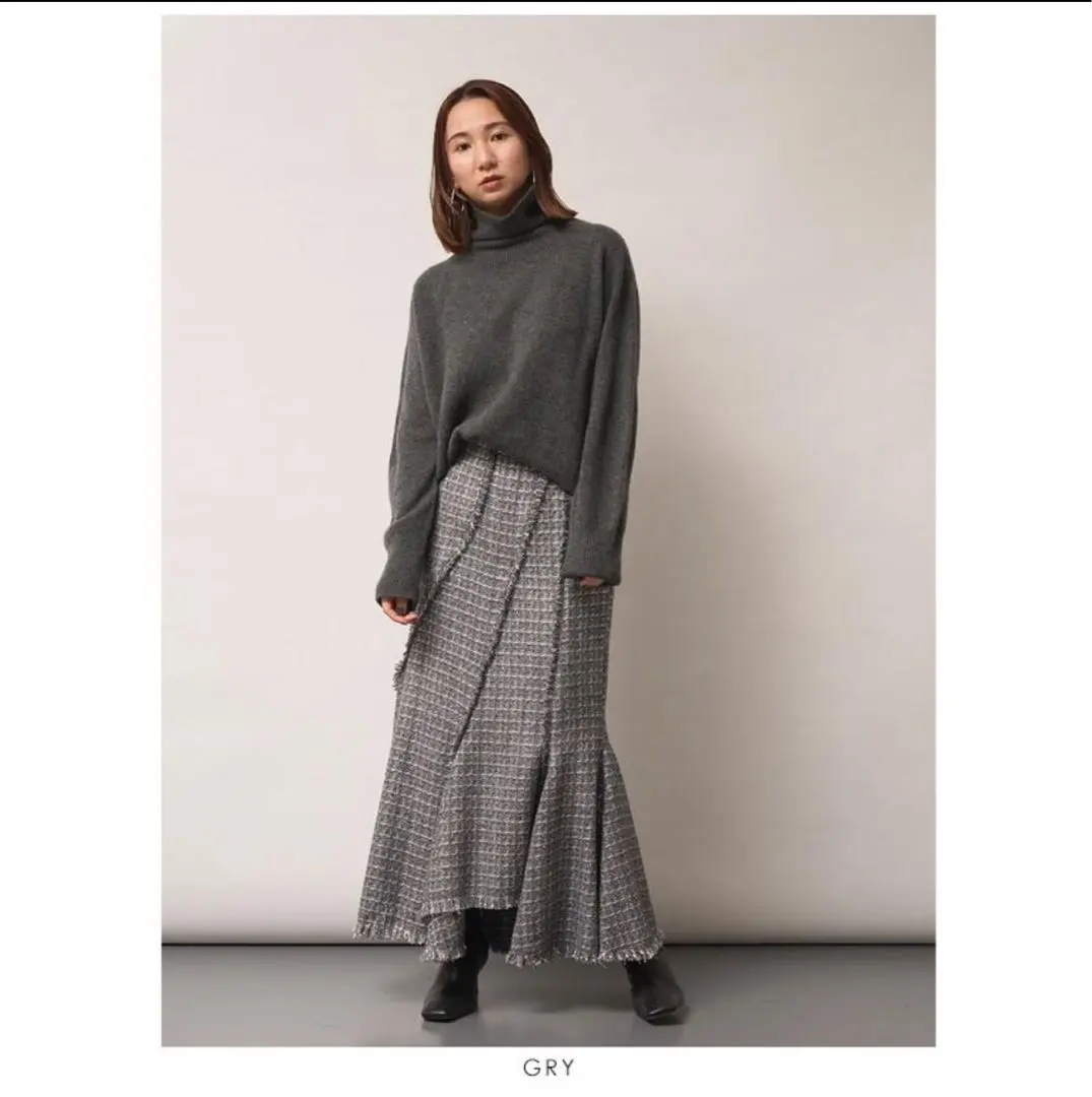 Thumbnail of FRAY I.D Switching Mermaid Tweed Skirt