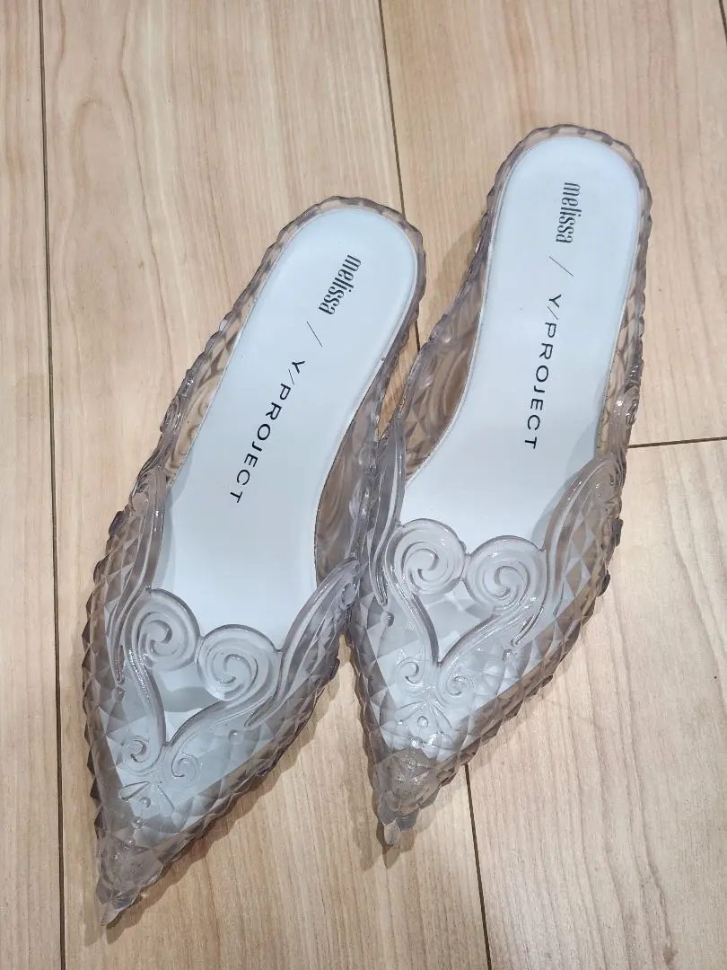 yproject melissa ゴールド ミュール ドレッシー 箱付き メリッサ melissa MELISSA COURT SHOE + Y.PROJECT AD （SILVER
