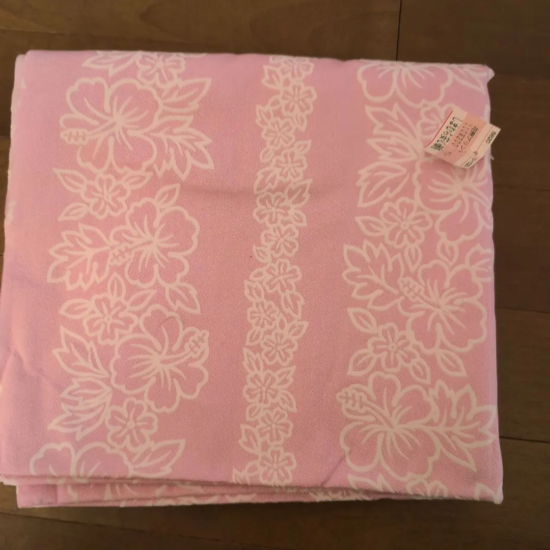 粉紅色花卉印花棉布 粉紅色 110✕200 的縮圖