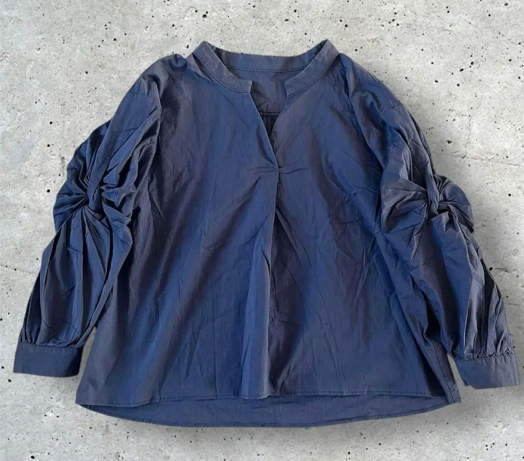 Thumbnail of BABYLONE Volume Sleeve Blouse, Navy