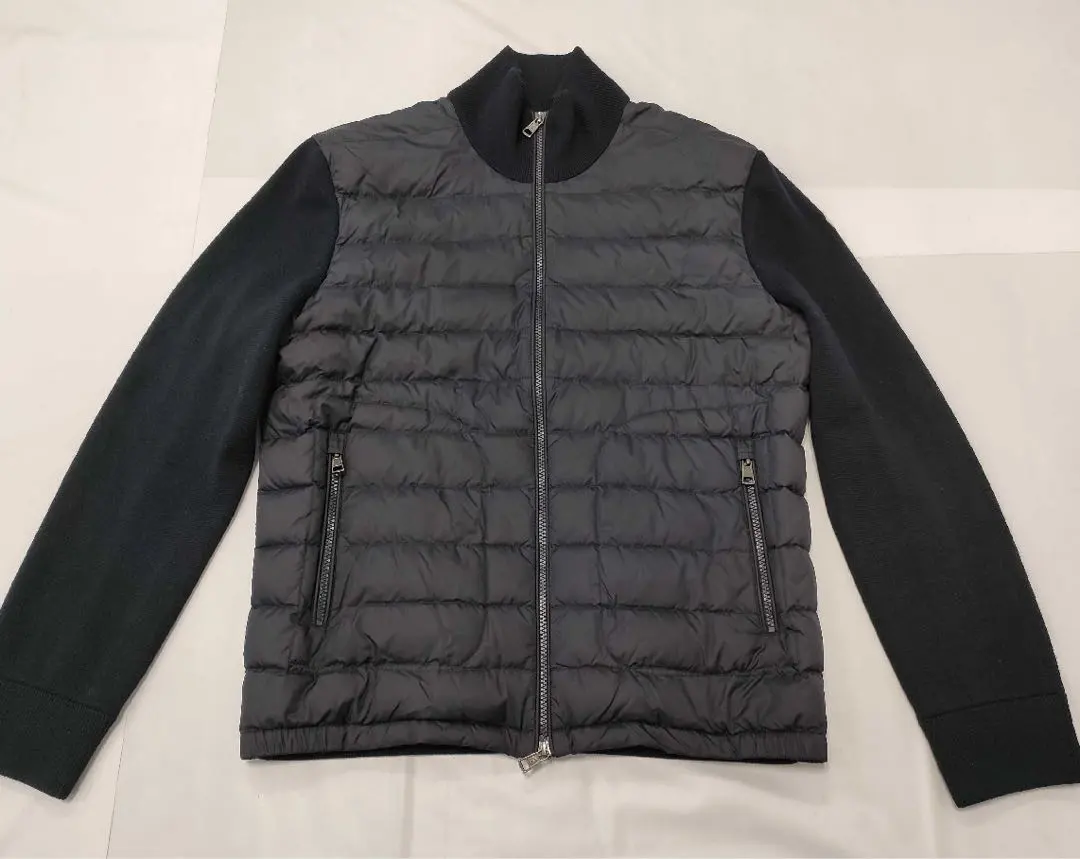 Thumbnail of MONCLER Maglia Knit Combo Down Cardigan Tricot - Navy, Size L