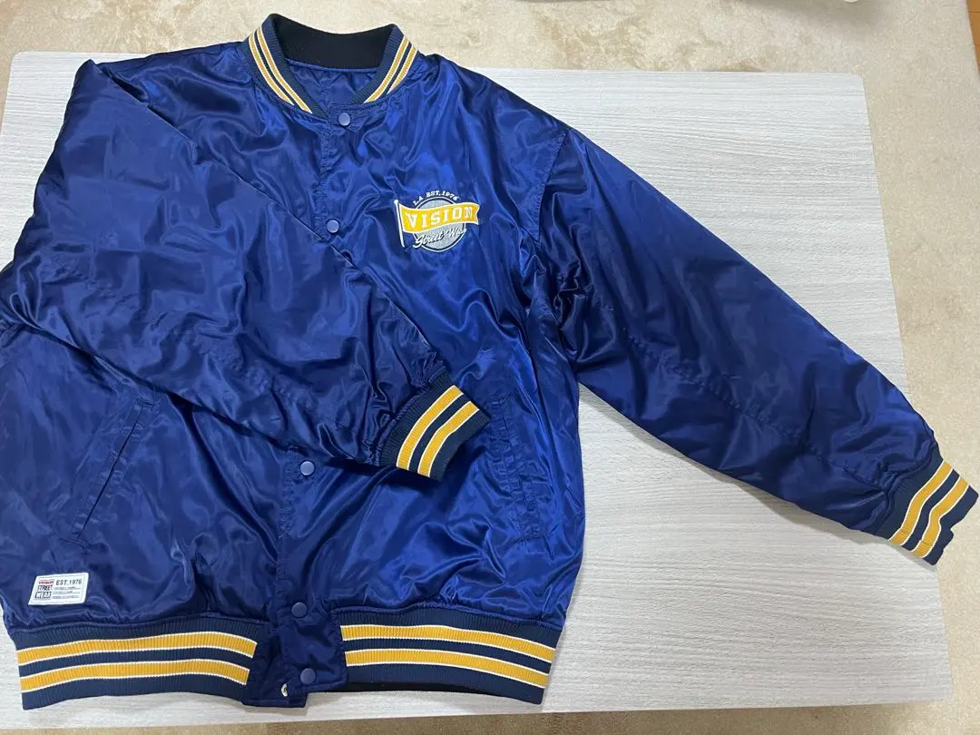 VISION 棒球外套 海軍藍 雙面穿 的縮圖