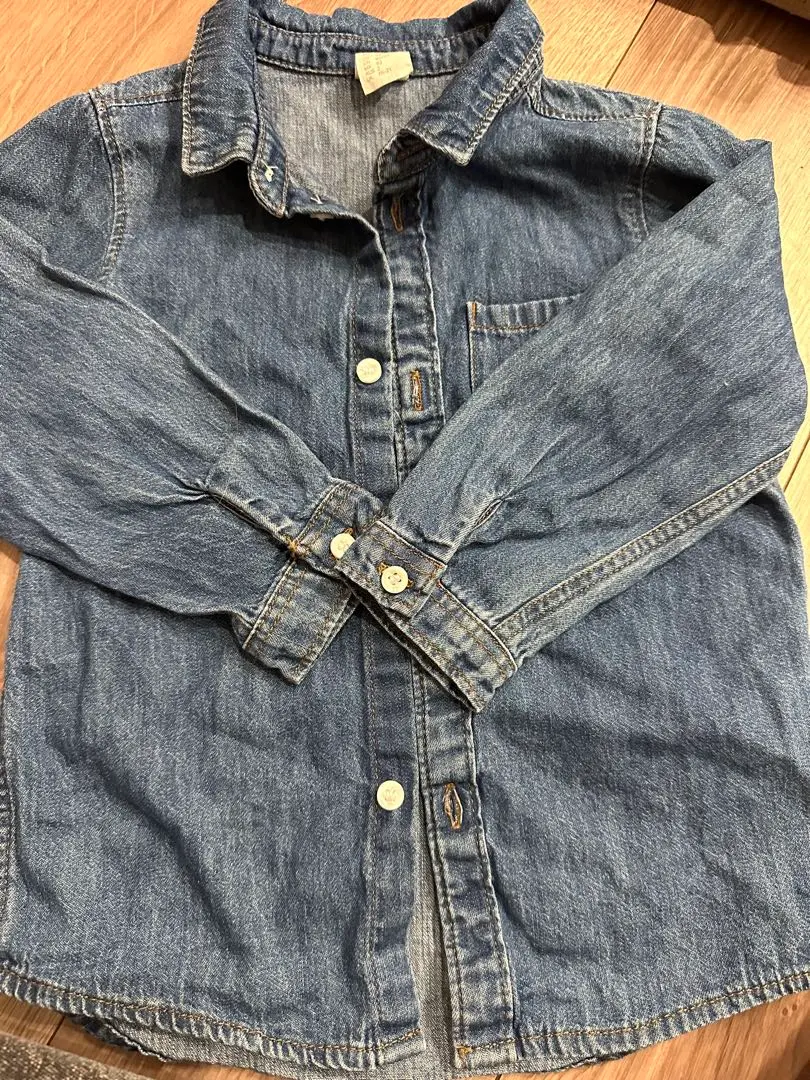 Thumbnail of H&M denim long-sleeved shirt US 2T