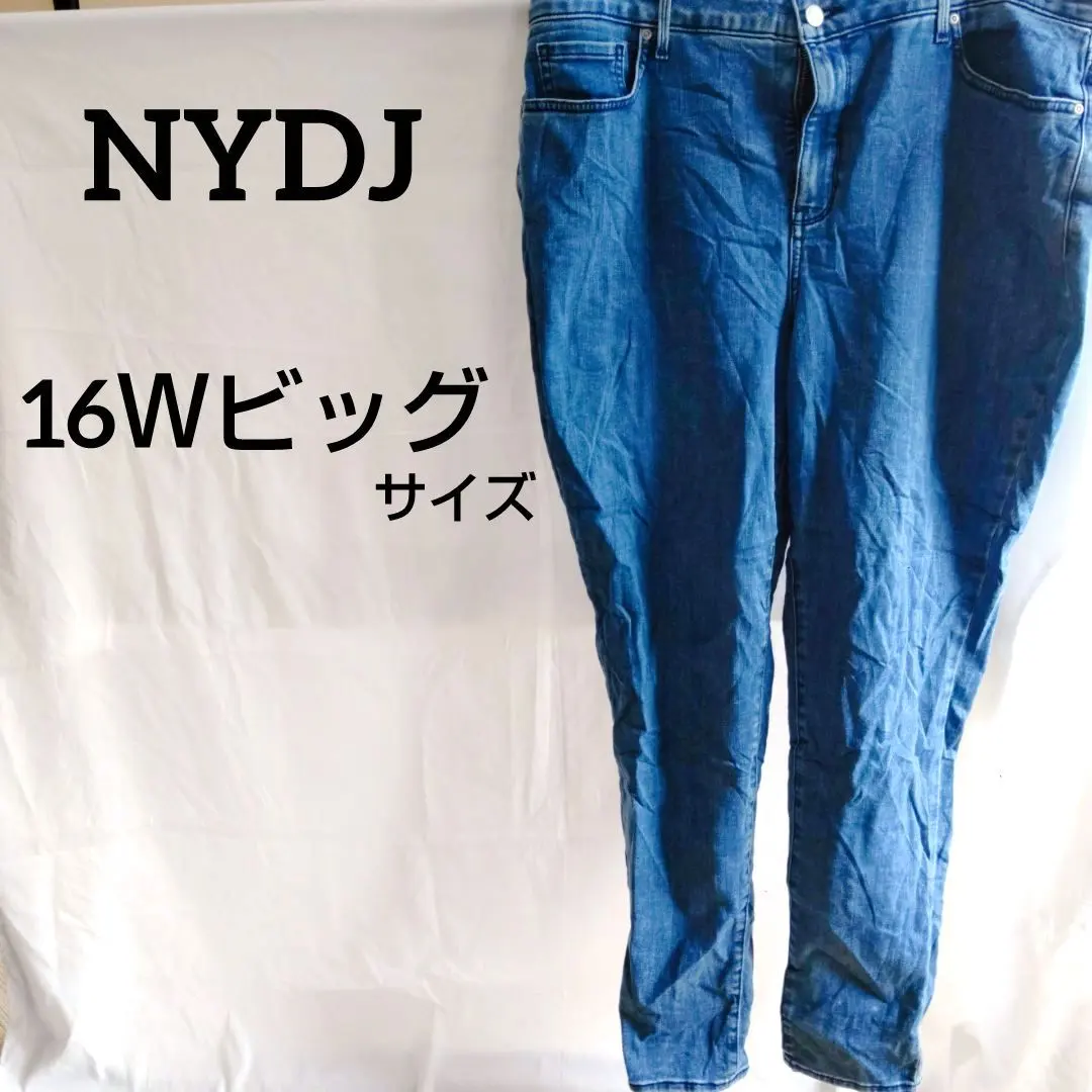 Thumbnail of Excellent condition ☆ NYDJ [16W Big Size] Denim Blue Straight Leg Jeans