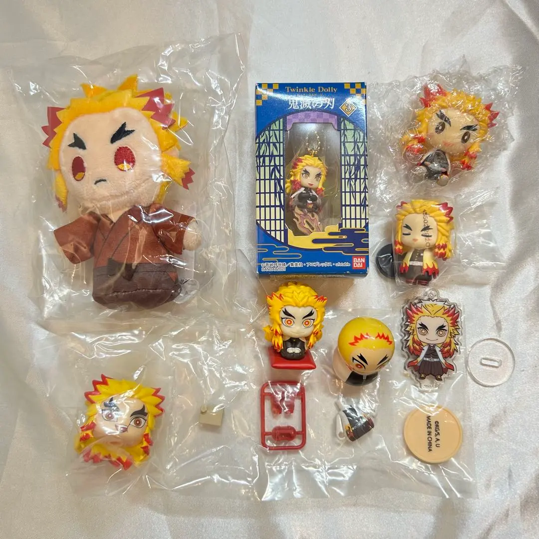 Thumbnail of Demon Slayer: Kimetsu no Yaiba Rengoku Kyoujurou Plush Mascot Keychain Set