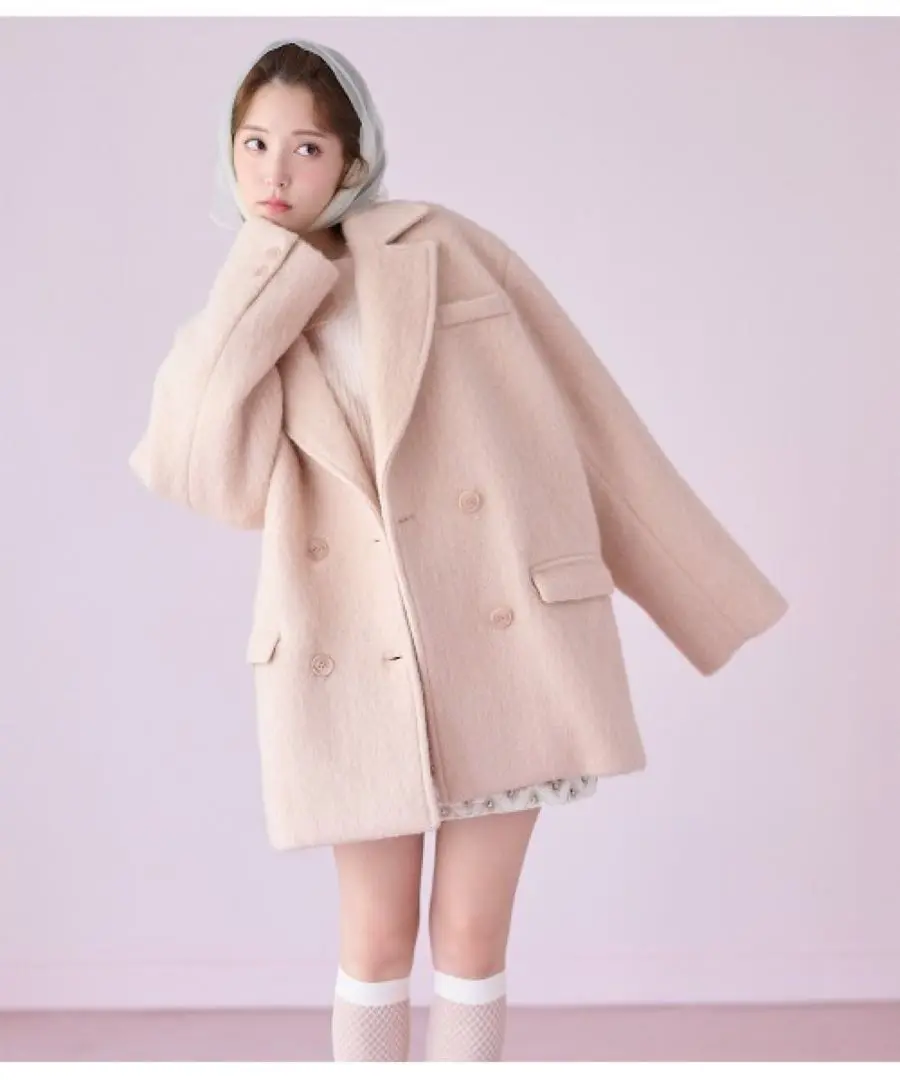 ピーチジョン PJ PEACHJOHNダブルシャギーショートコート PEACH JOHN ダブルシャギーショートコート M
