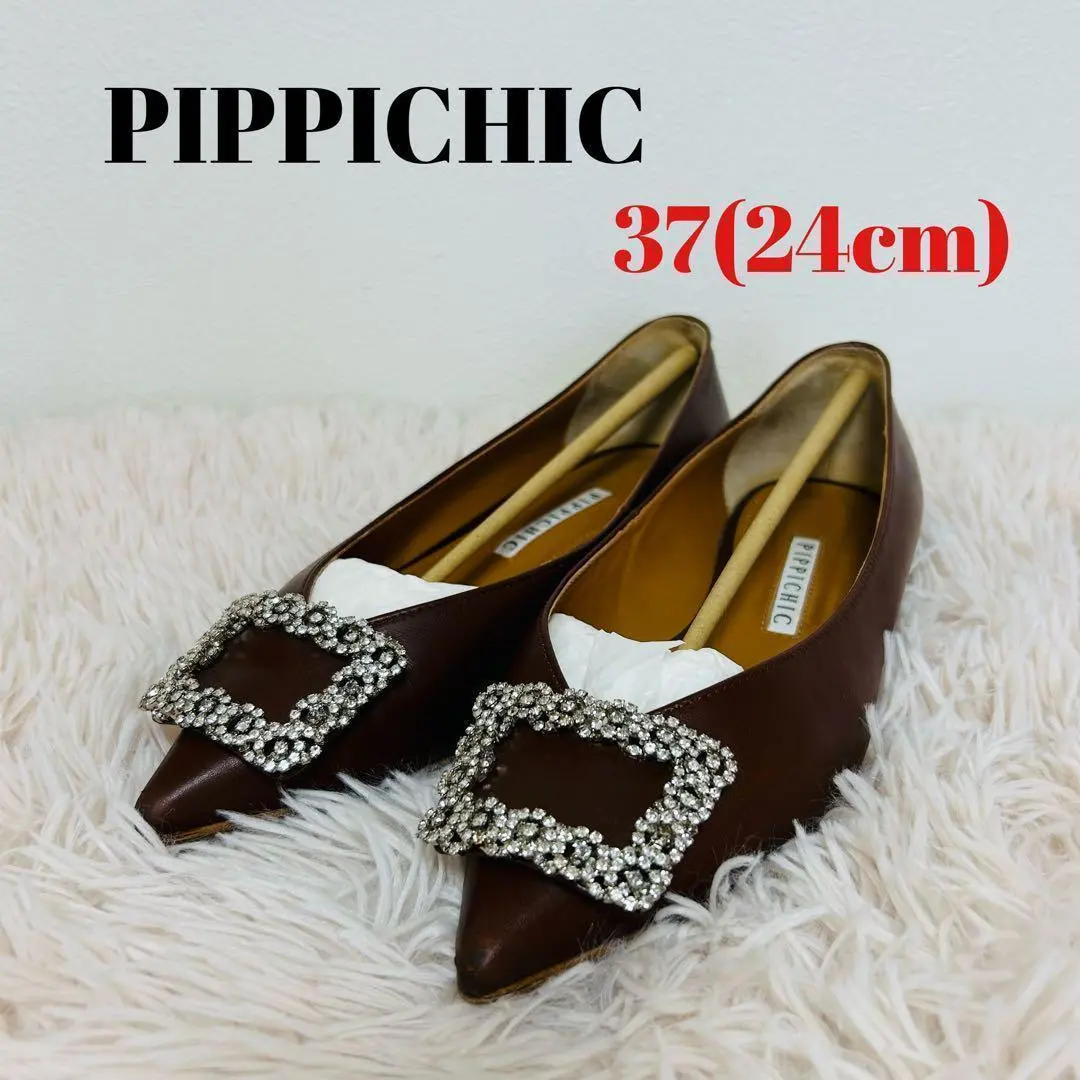 PIPPICHIC ピッピシック チュール ハート ビジュー パンプス 37