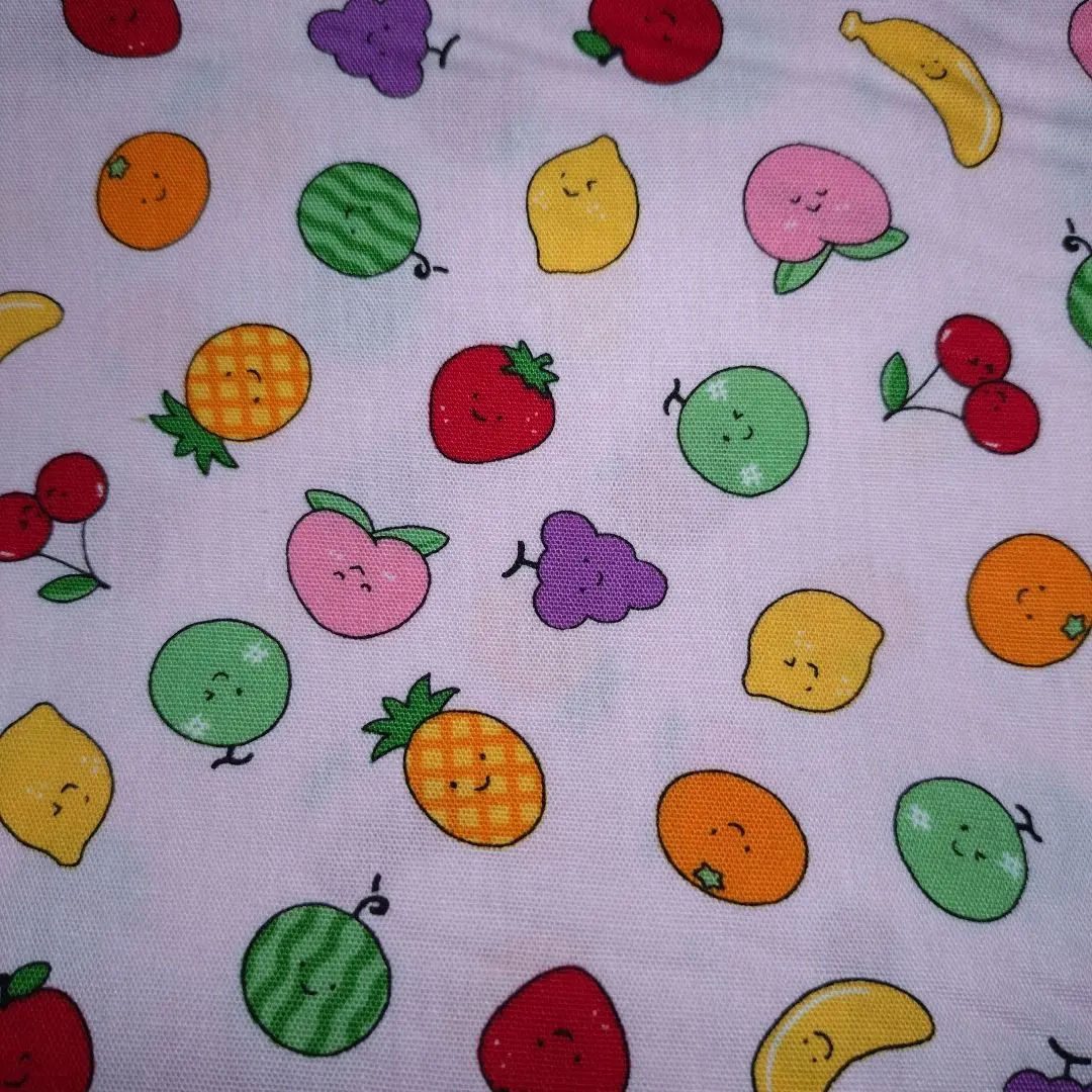 Thumbnail of Approximately 2m Fruit Pattern Fabric Cloth Showa Retro Handmade Skirt