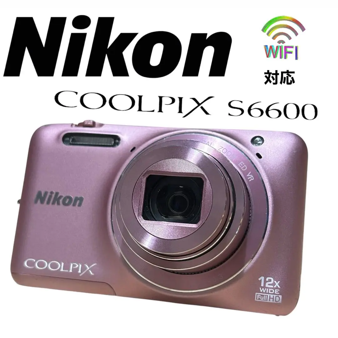 美品　Nikon COOLPIX S6600 シルキーピンク　デジカメ Nikon COOLPIX S6600 Compact Digital Camera Pink | eBay