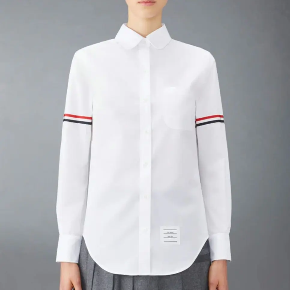 トムブラウン レディースボタンダウンシャツ　38 Thom Browne(トム・ブラウン) ボタンダウンショートスリーブ