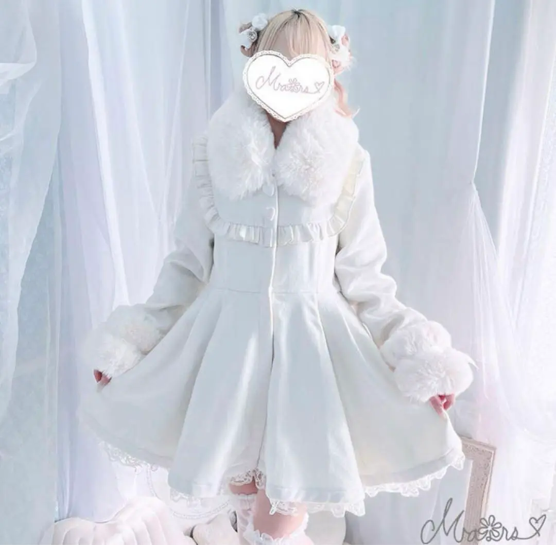 極美品✨MA＊RS ファーコート ブラックさきまるちゃん コラボ ロングコート MA＊RS - MARS イモちゃん コラボコートの通販 by ローズリボン