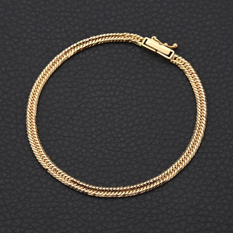 K18 喜平手鏈 12面切割三重 4.6克 16厘米 新品 的縮圖