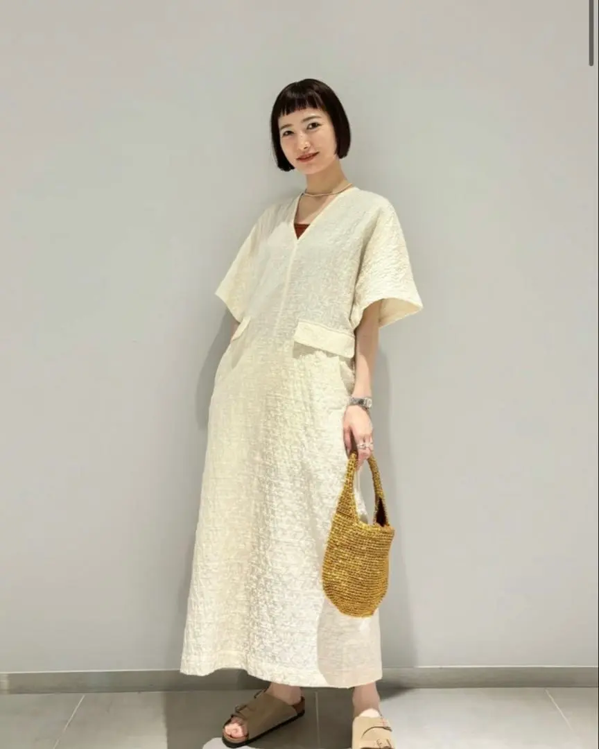 2025年最新】beauty&youth ワンピース ジャガードvネック