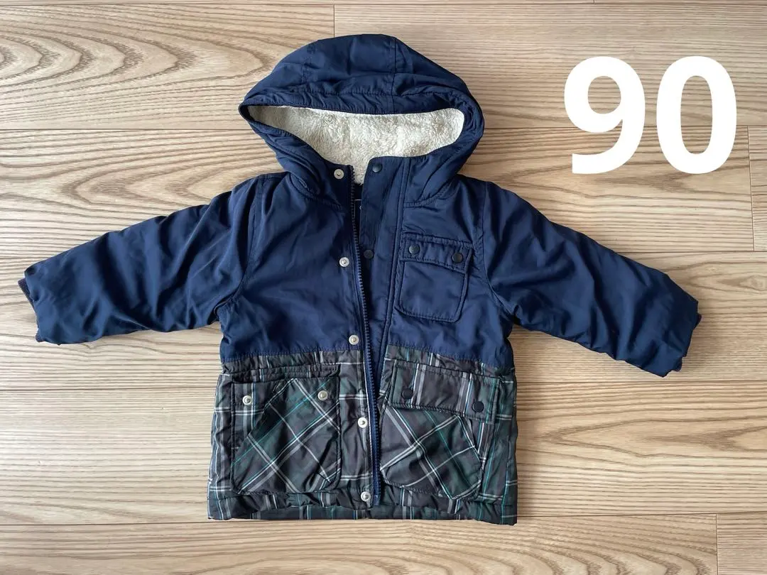 Thumbnail of Tappet Navy Check Pattern Jacket, Size 90