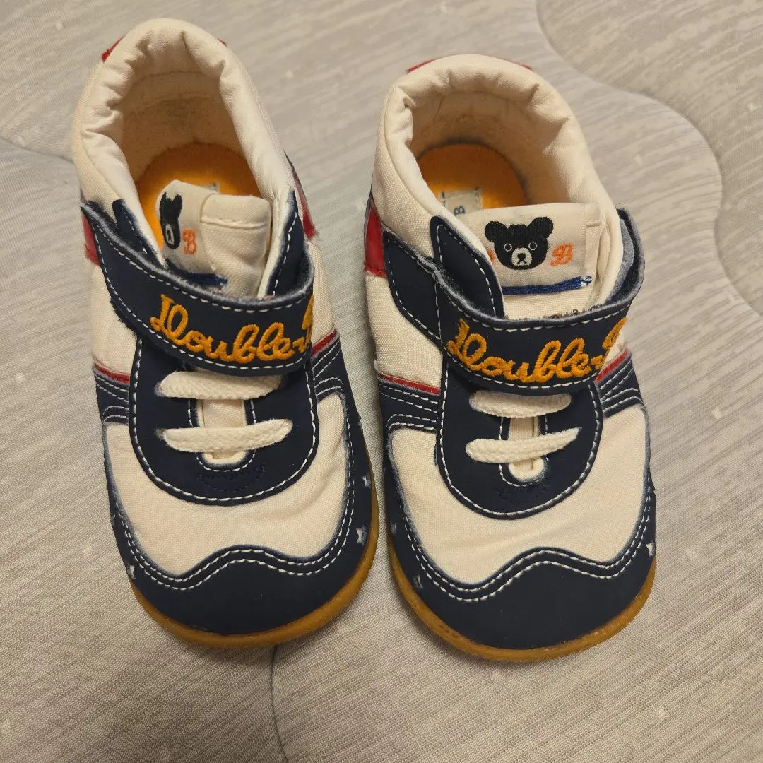 Thumbnail of Double Baby Shoes Navy/White/Red