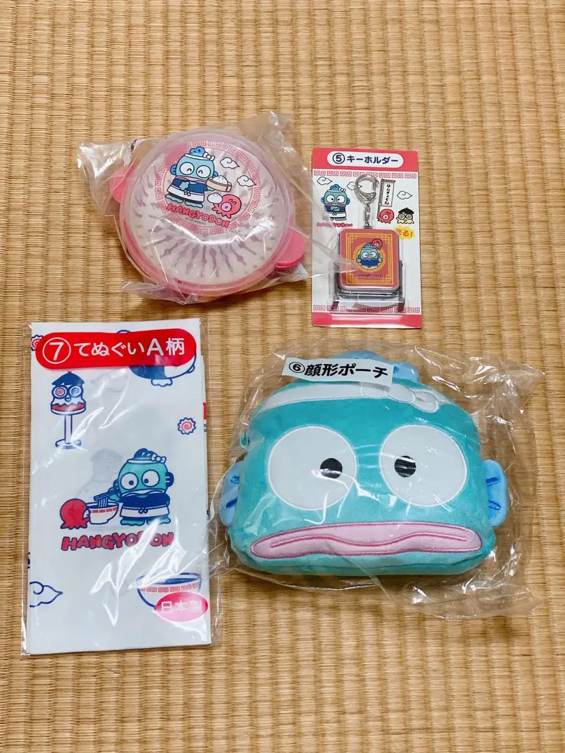 【全新未使用】三麗鷗抽獎 ハンギョドン抽獎 鑰匙圈 零錢包 的縮圖
