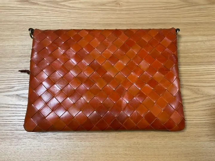 Thumbnail of Oil leather clutch bag, extra thick genuine leather!!