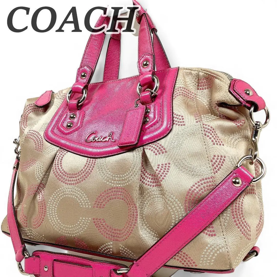 COACH アシュリー ドット ハンドバッグ B1481-F20027 COACH コーチ 2way トートバッグ オプアート アシュリー ドット