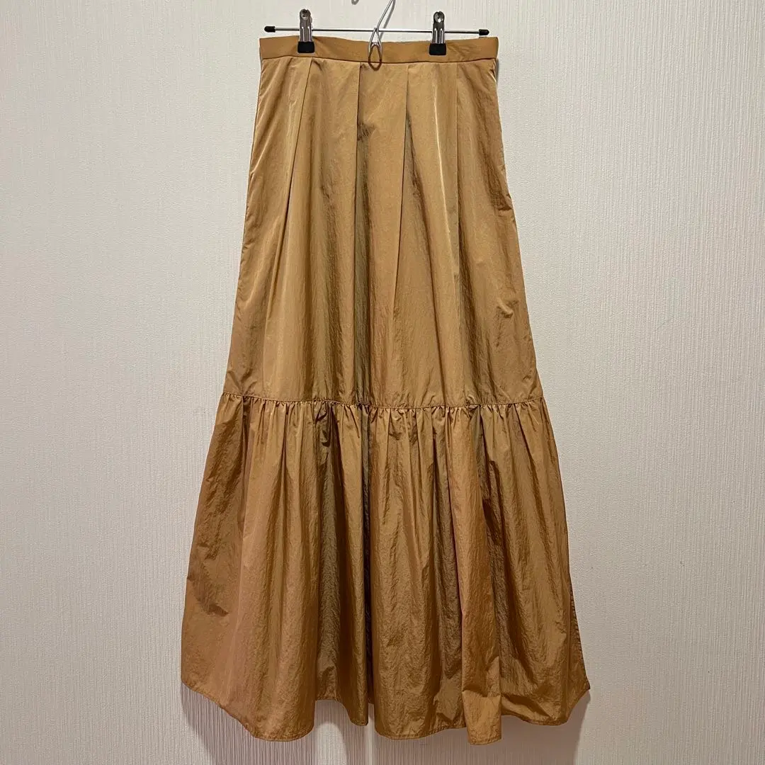 Thumbnail of 【Brand New】 Mustard Yellow Slit Long Skirt Women's Autumn/Winter