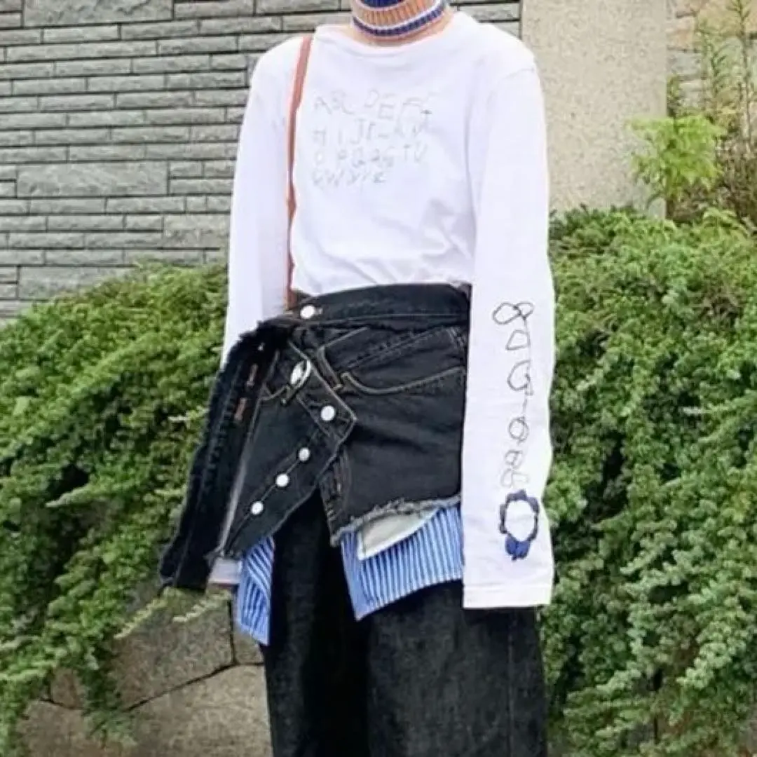 メリルロッゲmeryll rogge スカートシルク花柄tシャツ青
