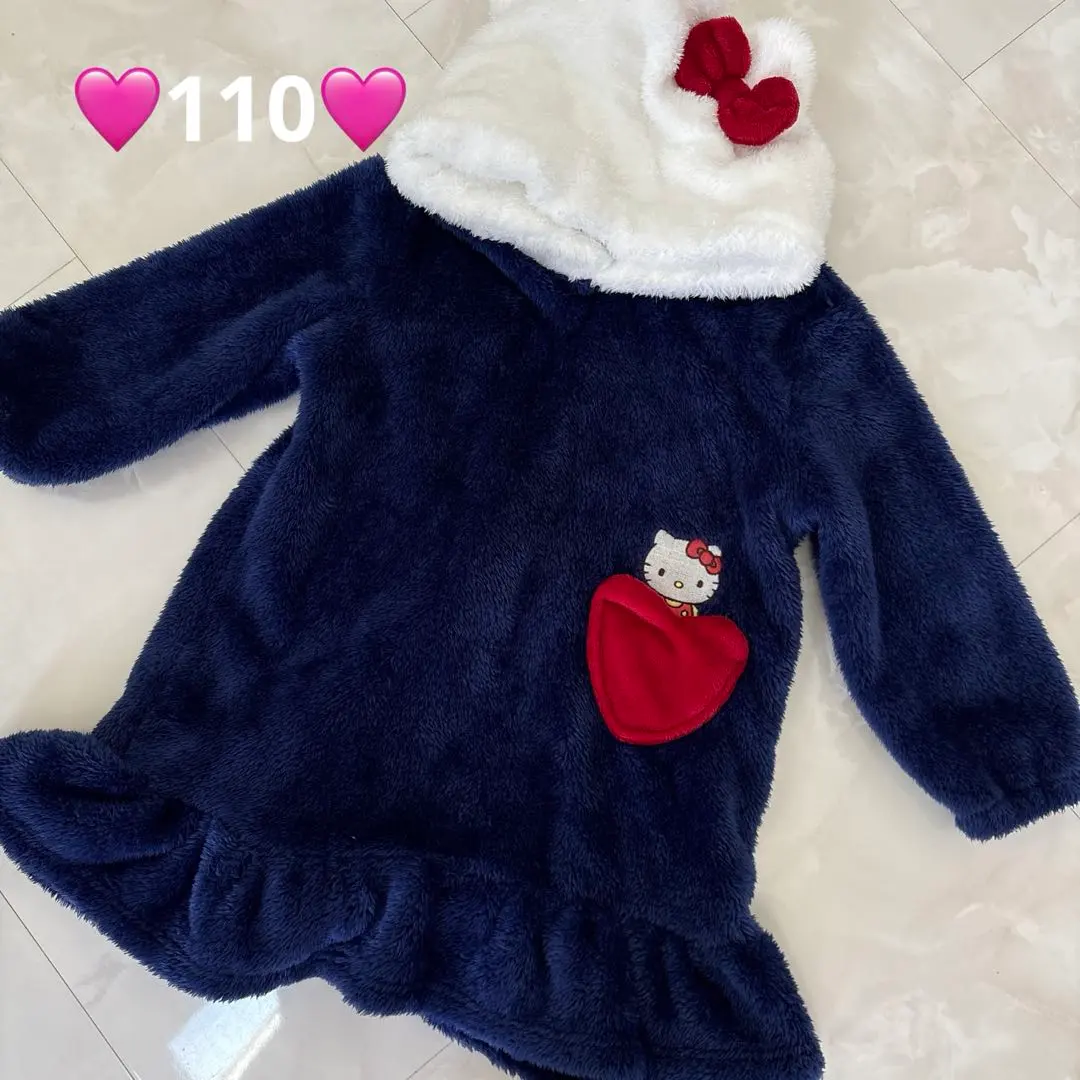 Thumbnail of New, Unused ♡ Sanrio ♡ Hello Kitty Kigurumi Pajamas ♡ Size 110 ♡ With Tail, Halloween