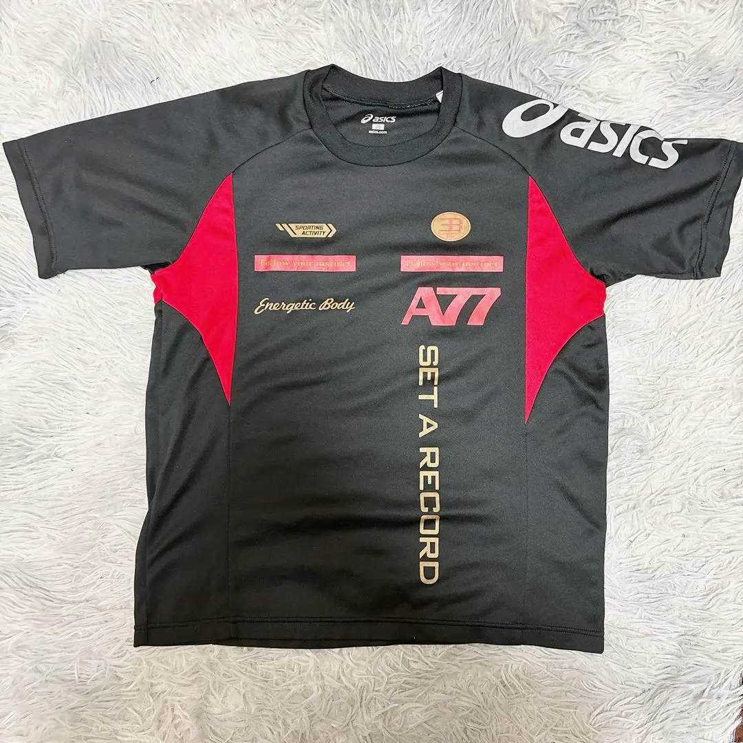 Thumbnail of One of a kind! ❣️ ASICS sports T-shirt SS Black/Red SET A RECORD
