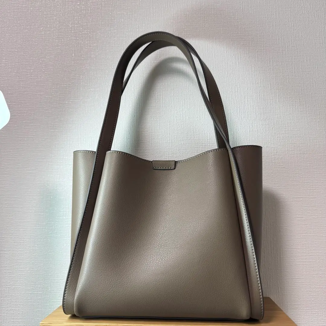 Thumbnail of Leather Tote Bag, Gray - EOFLE