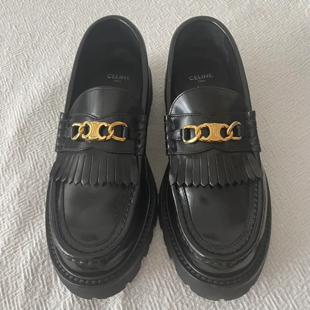 [正規品] CELINE ベルベットタッセルドレスシューズ 正規品] CELINE ベルベットタッセルドレスシューズ