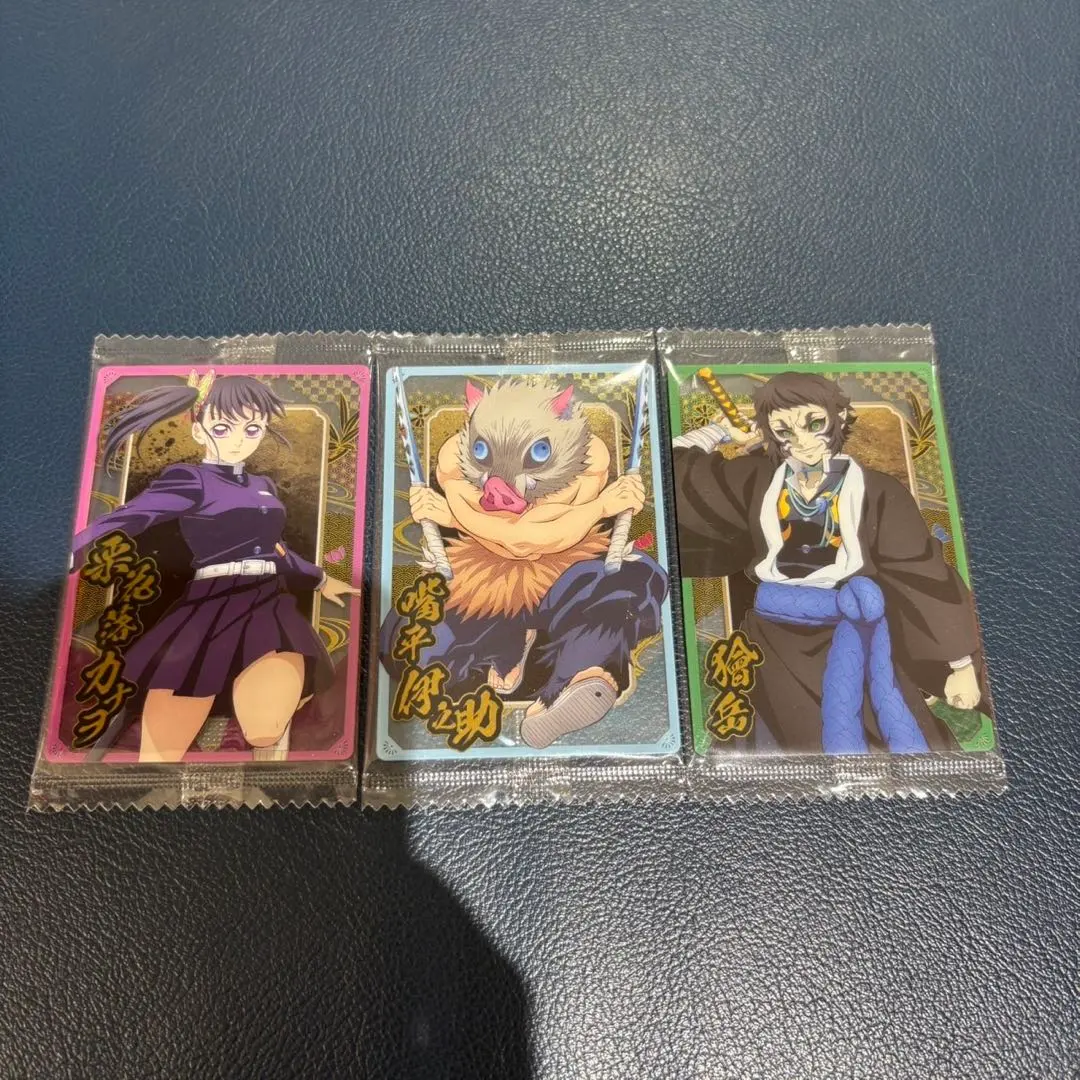 Thumbnail of Kimetsu no Yaiba Wafer Cards - Set of 3: Kanao Tsuyuri, Inosuke Hashibira, and Kaigaku