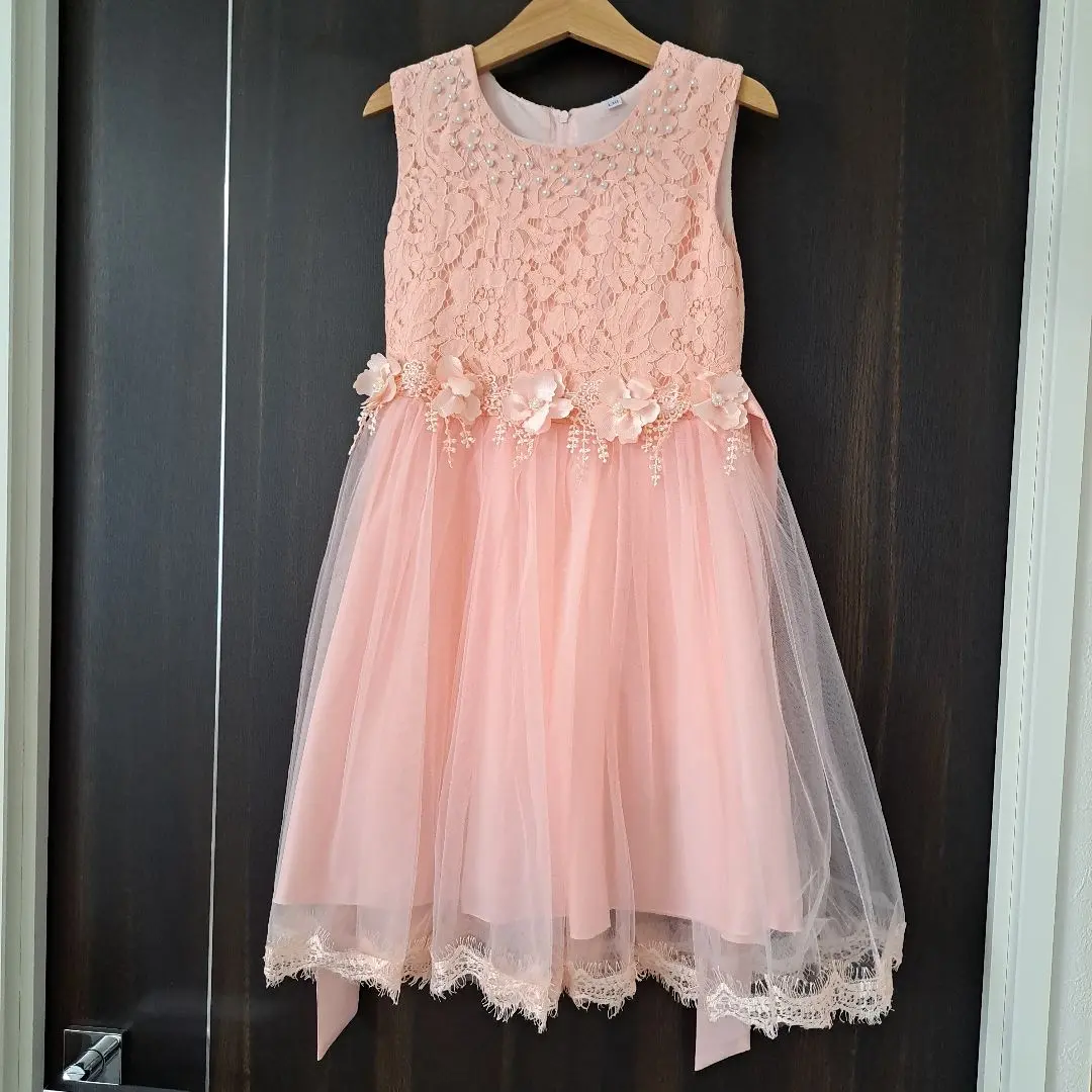 Thumbnail of Pink Lace Flower Embellished Dress 130