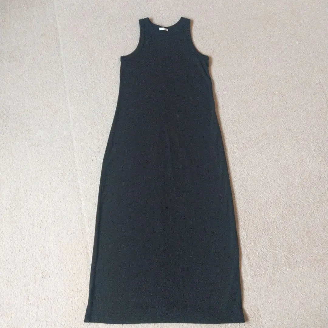Thumbnail of Unused GU Sleeveless Long Dress, Black, Size S