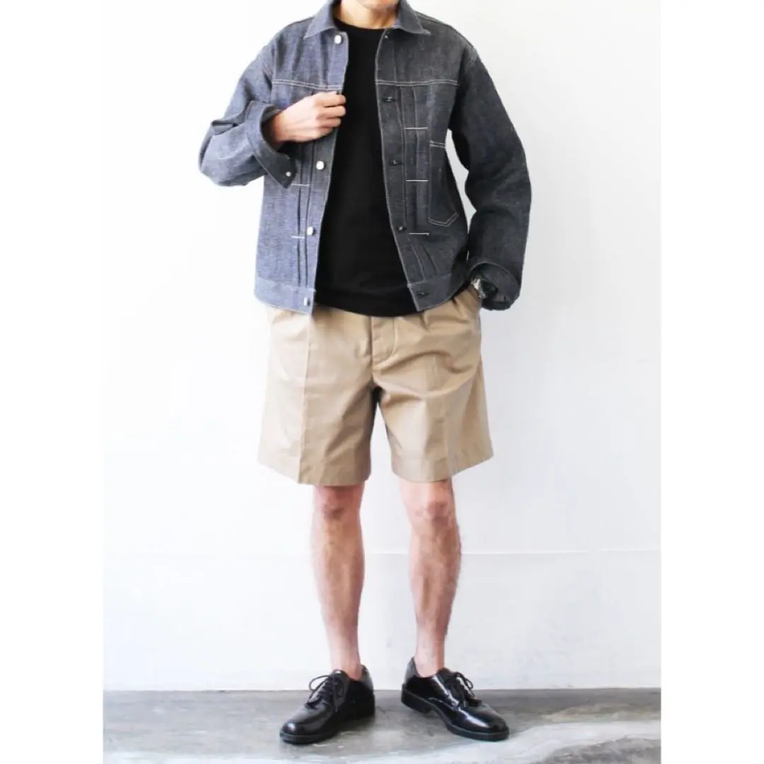 A Vontade ヘリンボーン ハーフパンツ S 日本製 リネン混 A Vontade ヘリンボーン ハーフパンツ S 日本製 リネン混