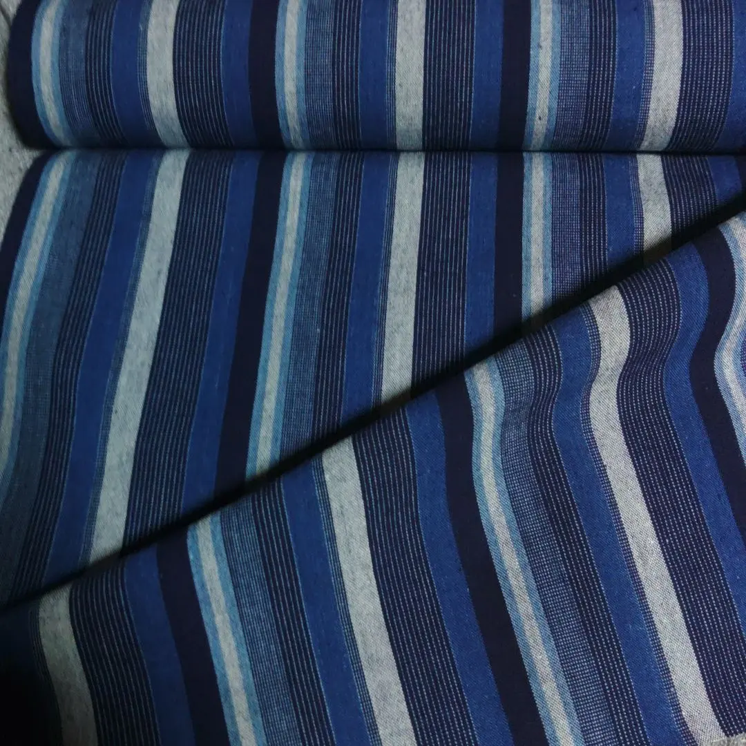 Thumbnail of Matsusaka cotton fabric, blue stripe, 3m cut, MMM03e
