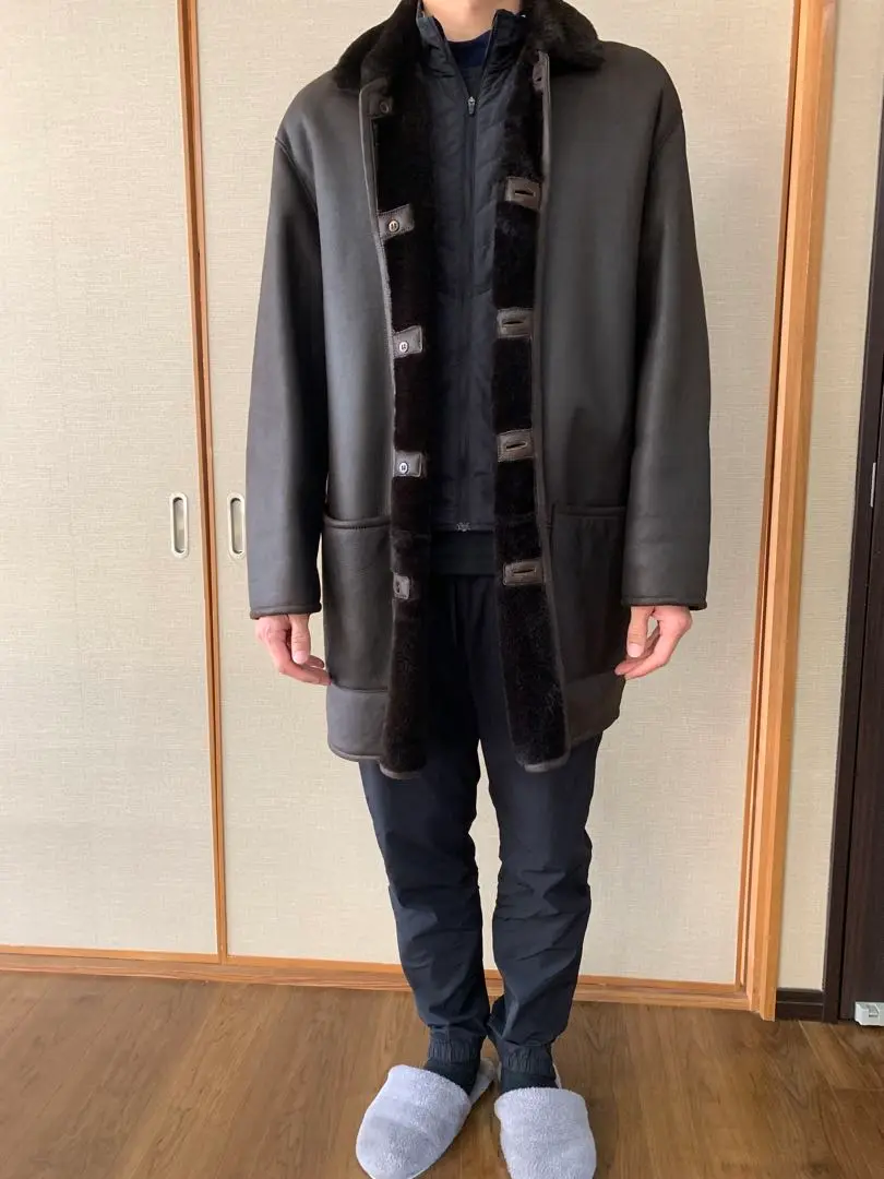 うーたんさま専用 loewe コート LOEWE - 美品 ロエベ LOEWE コート レザーコート ロゴボタン
