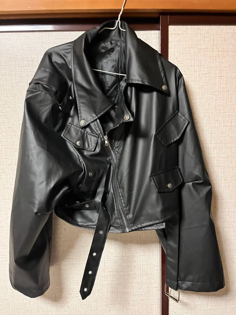 Shoowtime ショート丈レザージャケット Shoowtime ブルゾン アウター Synthetic leather short blouson