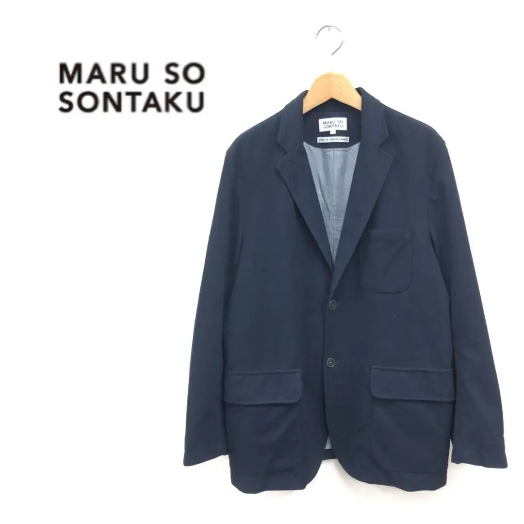 SONTAKU 忖度 シアサッカージャケット インディゴ Lサイズ 日本製 大きいサイズ メンズ B＆T CLUB (ビーアンドティークラブ) シア