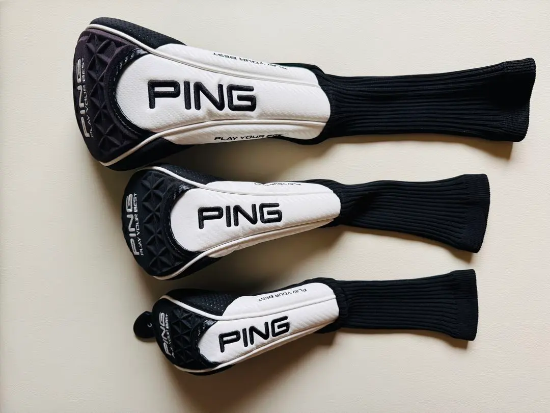 Thumbnail of PING Tour Lite Headcover Set of 3, Black/White