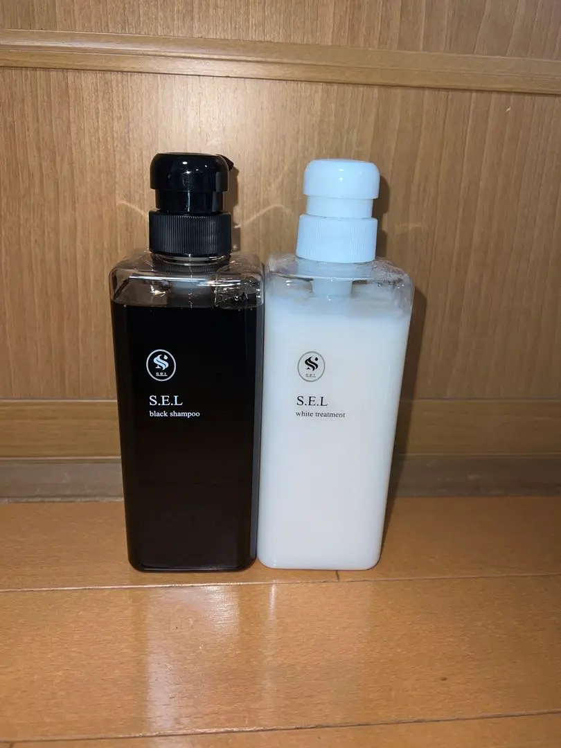 【8】SELブラックシャンプー（1000ml）2本セット 髪質改善】SELブラックシャンプー&ホワイトトリートメント1000ml