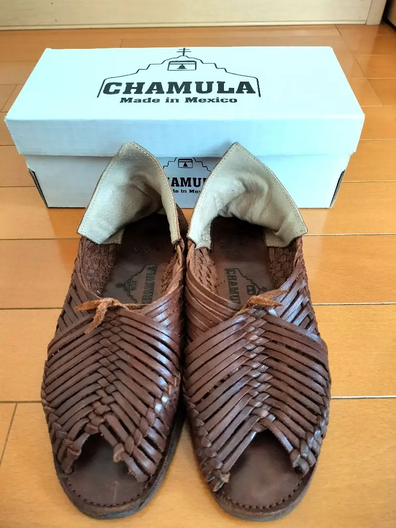 新品！CHAMULAチャムラメキシカンレザーサンダル23.5 新品！CHAMULAチャムラメキシカンレザーサンダル23.5 - メルカリ