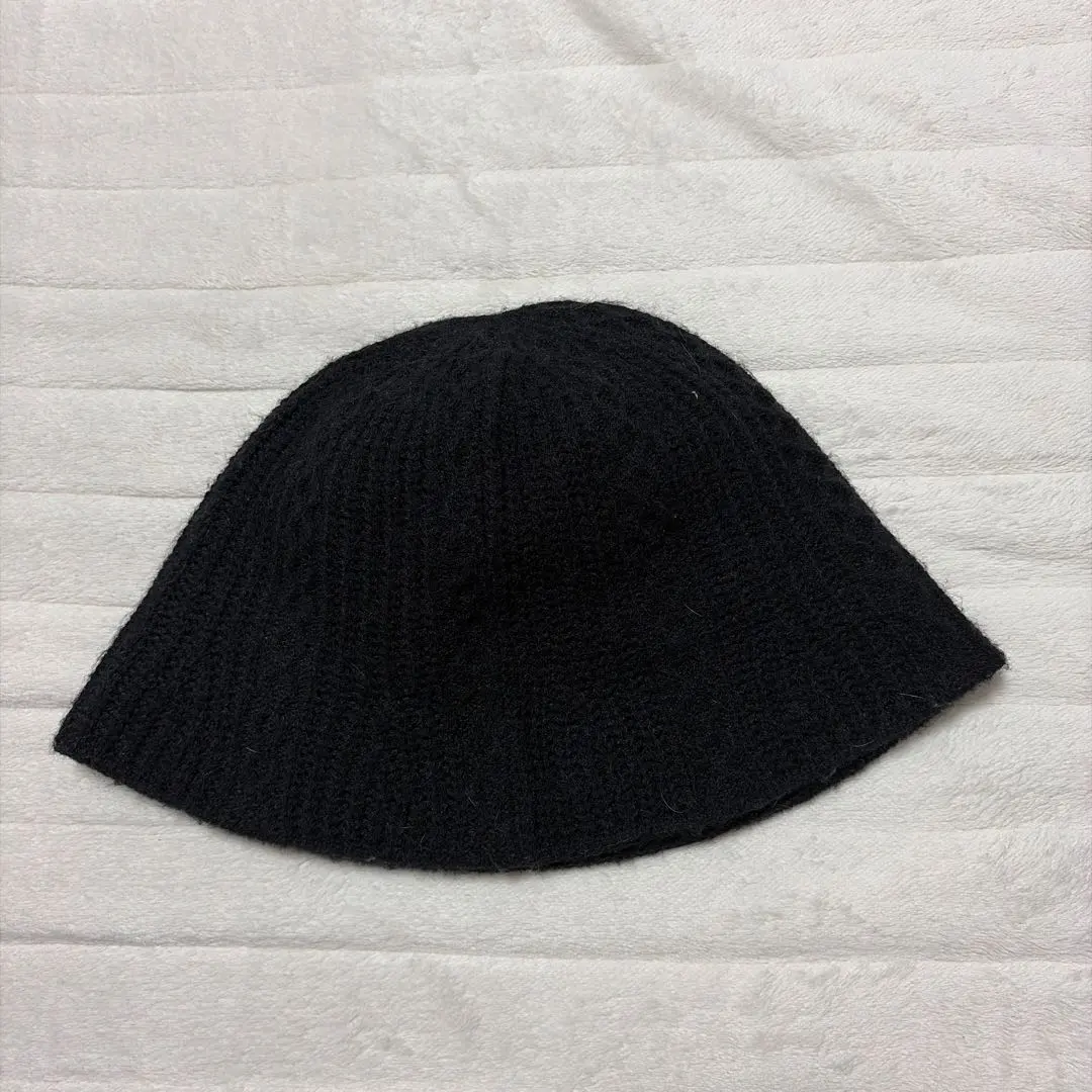 Thumbnail of Black knit bucket hat