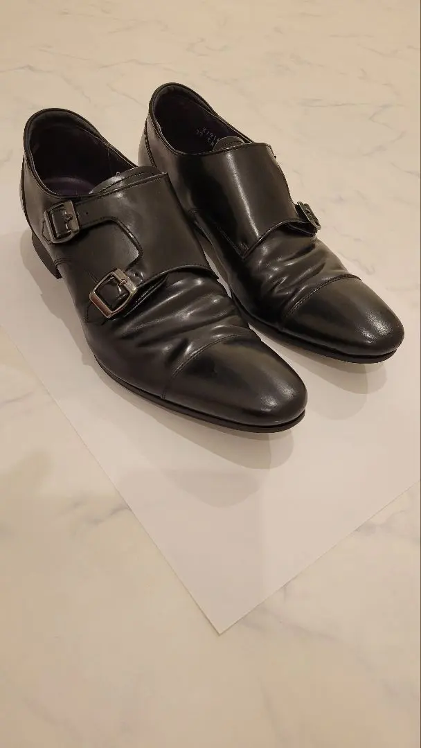 Thumbnail of REGAL 37TR Black Leather Double Monk Strap Business Shoes