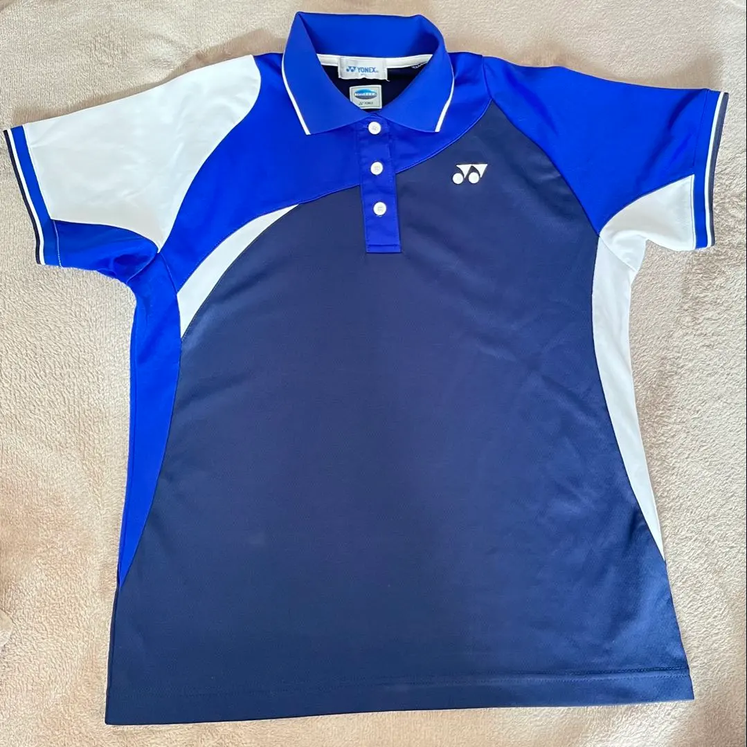 Thumbnail of YONEX VersiCOOL Polo Shirt, Size M, Blue/White/Black