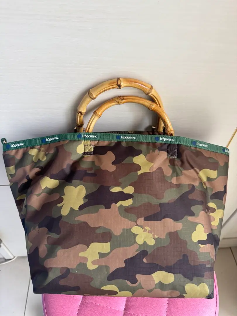 LeSportsac レスポ 迷彩　バンブーハンドル2wayバッグ　カモフラ 2025年最新】カモフラージュ レスポの人気アイテム - メルカリ