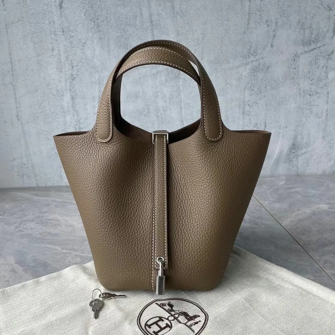 HERMES 愛馬仕 Picotin Lock 手提包 灰色 的縮圖