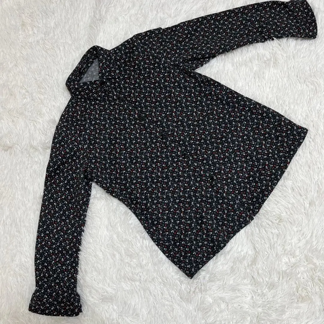 【未使用級】mocka giene 花紋襯衫 起毛 長袖 M ～ L 的縮圖