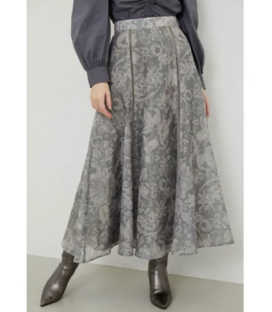 Thumbnail of rienda MIX Pattern Panel Flare Skirt