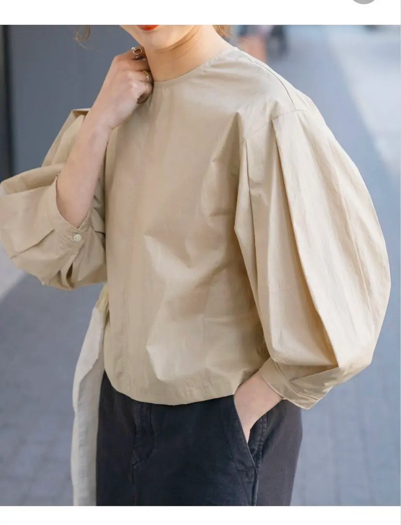 Thumbnail of Tuck sleeve blouse