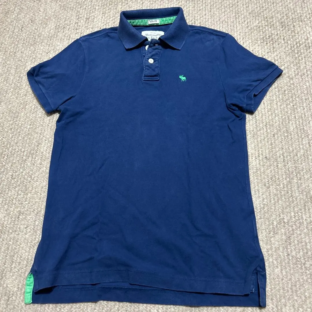 Thumbnail of Abercrombie & Fitch navy polo shirt