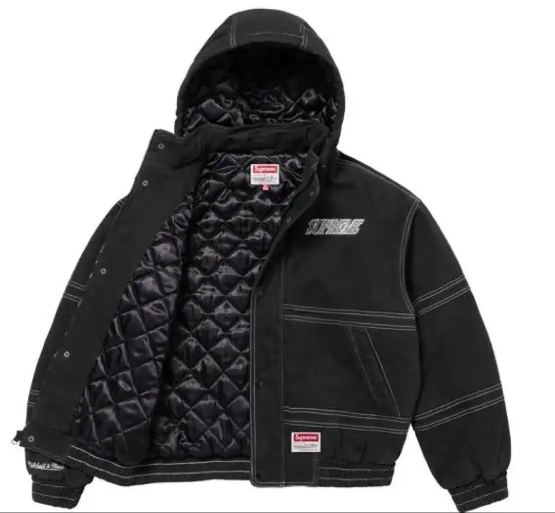 ミッチェルアンドネス　ニックス　ナイロンジャケット　シュプリーム　ジョーダン Supreme-Mitchell-Ness-Satin-